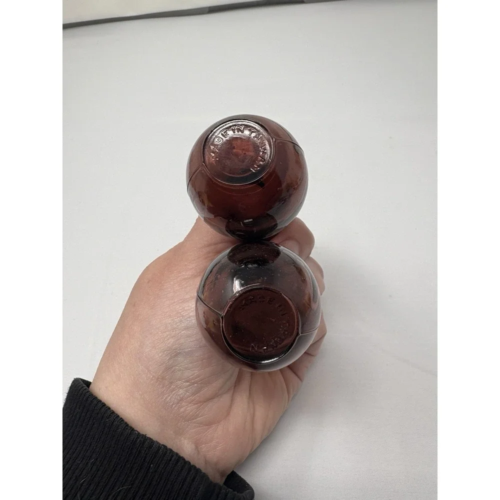 Vintage 1960s Purple Blown Glass Light Bulb Salt & Pepper Shakers Retro MCM Rare